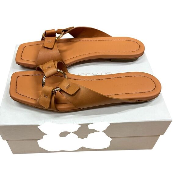 Ulla Johnson Women's Ring Leather Sandals in Pecan Brown NWB Size 36 1/2 or 6 1/ - Picture 3 of 5